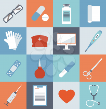 Medicine icons illustration