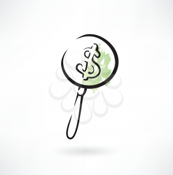 magnifying glass icon money