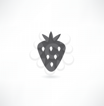 Simple web icon in vector: strawberry