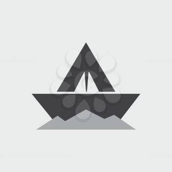 paper boat - vector icon