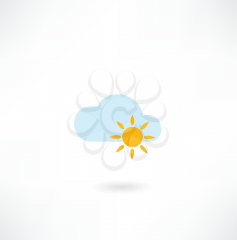 sun with a cloud icon