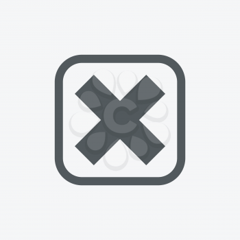  cross in frame. checkbox icon