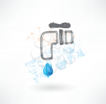 tap water grunge icon