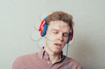 man in headphones