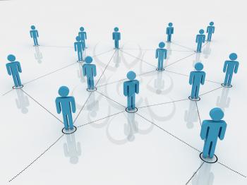 Royalty Free Clipart Image of a Network of People