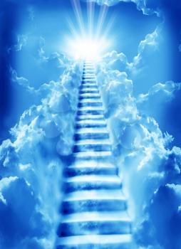 Stairs in sky to heaven 