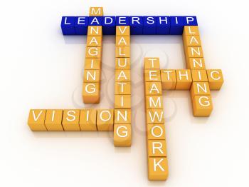 Royalty Free Clipart Image of a Leadership Design With Blocks