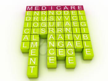 Royalty Free Clipart Image of a Medicare Word Cloud