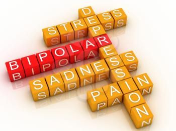 Royalty Free Clipart Image of a Bipolar Disorder Word Cloud