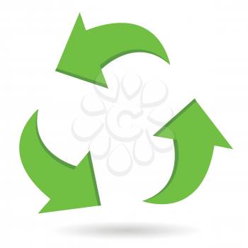 Royalty Free Clipart Image of the Recycling Sign