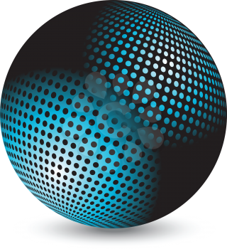 Royalty Free Clipart Image of a Blue Ball