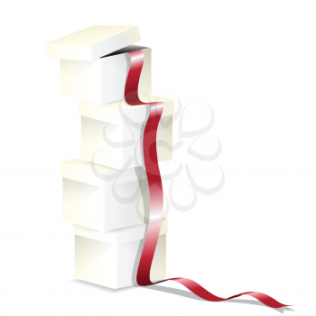 Royalty Free Clipart Image of a Stack of Boxes