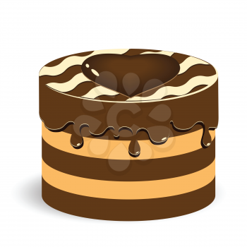 Royalty Free Clipart Image of a Chocolate Cake