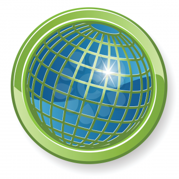 Royalty Free Clipart Image of a Blue Globe