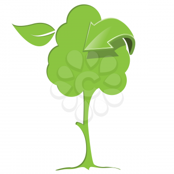 Royalty Free Clipart Image of a Green Tree