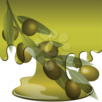 Royalty Free Clipart Image of an Olive Branch