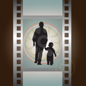 Royalty Free Clipart Image of People on Film 