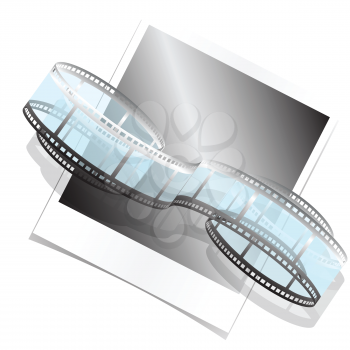 Royalty Free Clipart Image of a Photo and Film