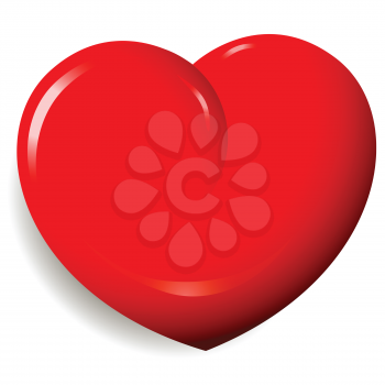 Royalty Free Clipart Image of a Red Heart