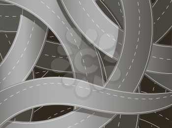 Royalty Free Clipart Image of Roads