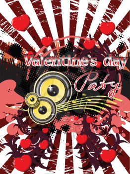 Royalty Free Clipart Image of an Abstract Valentine's Day Flyer
