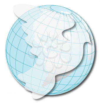 Royalty Free Clipart Image of a Dove and Globe