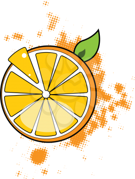 Illustration Design Orange on a White Background