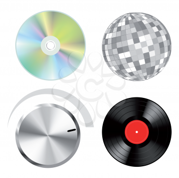 Royalty Free Clipart Image of Audio Objects
