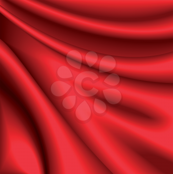 Vector illustration of red silk background