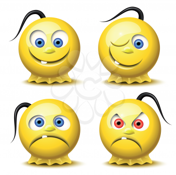 Royalty Free Clipart Image of Faces