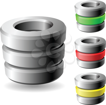Royalty Free Clipart Image of a Database Icon