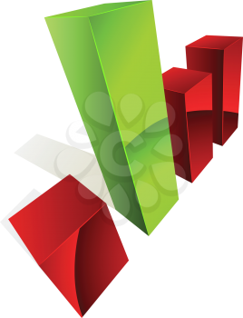 Royalty Free Clipart Image of a Bar Graph