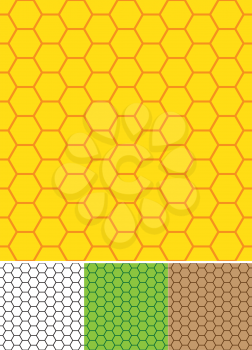 Royalty Free Clipart Image of Honeycomb Backgrounds