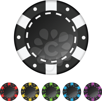 Royalty Free Clipart Image of Casino Gambling Chips