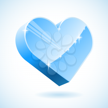Royalty Free Clipart Image of an Ice Heart