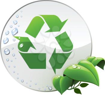 Royalty Free Clipart Image of a Recycling Icon