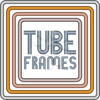 Royalty Free Clipart Image of Metal Tube Frames