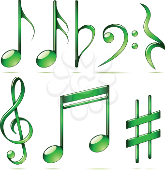 Royalty Free Clipart Image of Music Notes