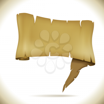 Royalty Free Clipart Image of an Ancient Scroll Banner