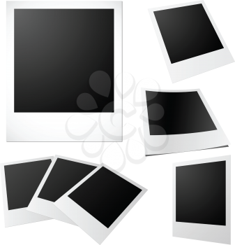 Royalty Free Clipart Image of Blank Photos