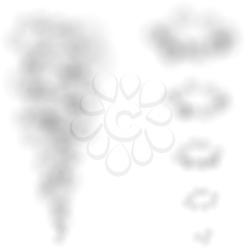 Royalty Free Clipart Image of Smoke Puffs