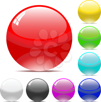 Royalty Free Clipart Image of Colourful Chip Icons