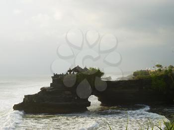 View on ocean coast at Tanah Lot area, Bali, Indonesia
