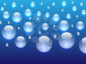 Shiny bubbles horizontal background with copy space. EPS10 file.