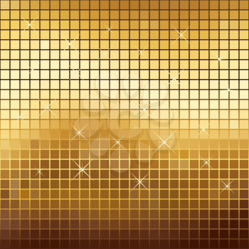 Abstract gold colored sparkling mosaic background.
