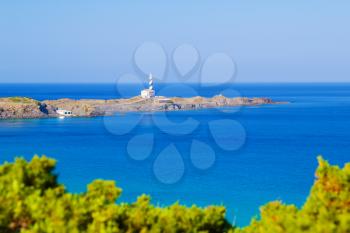 Cape Favaritx in sunny day at Menorca island, Spain.