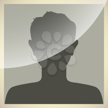 Default internet avatar in old photo frame style.