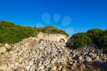Torralba d'en Salort ruins, ancient settlement at Menorca, Spain.