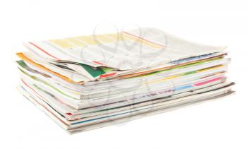 Royalty Free Photo of a Stack of Old Magazines