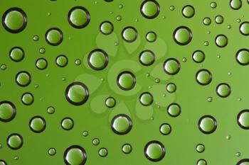 Royalty Free Photo of an Abstract View of Water Drops on a Surface